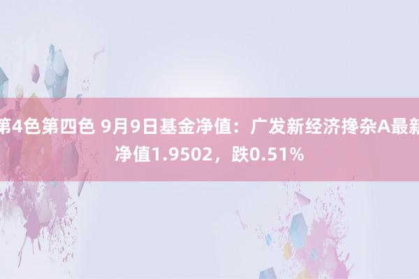 第4色第四色 9月9日基金净值：广发新经济搀杂A最新净值1.9502，跌0.51%