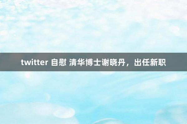 twitter 自慰 清华博士谢晓丹，出任新职