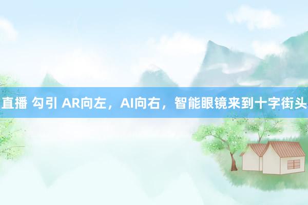 直播 勾引 AR向左，AI向右，智能眼镜来到十字街头