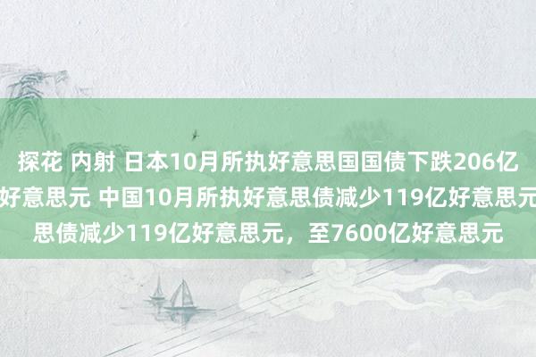 探花 内射 日本10月所执好意思国国债下跌206亿好意思元，至1.1万亿好意思元 中国10月所执好意思债减少119亿好意思元，至7600亿好意思元