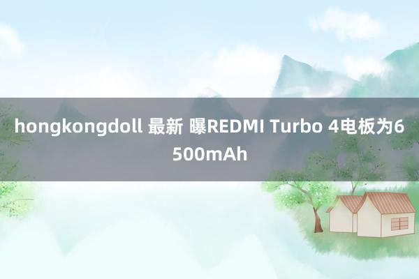 hongkongdoll 最新 曝REDMI Turbo 4电板为6500mAh