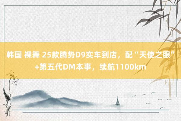 韩国 裸舞 25款腾势D9实车到店，配“天使之眼”+第五代DM本事，续航1100km