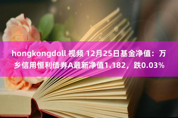 hongkongdoll 视频 12月25日基金净值：万乡信用恒利债券A最新净值1.182，跌0.03%