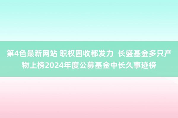 第4色最新网站 职权固收都发力  长盛基金多只产物上榜2024年度公募基金中长久事迹榜