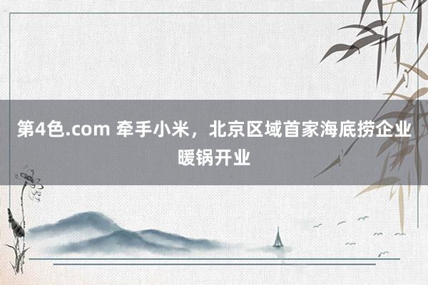 第4色.com 牵手小米，北京区域首家海底捞企业暖锅开业